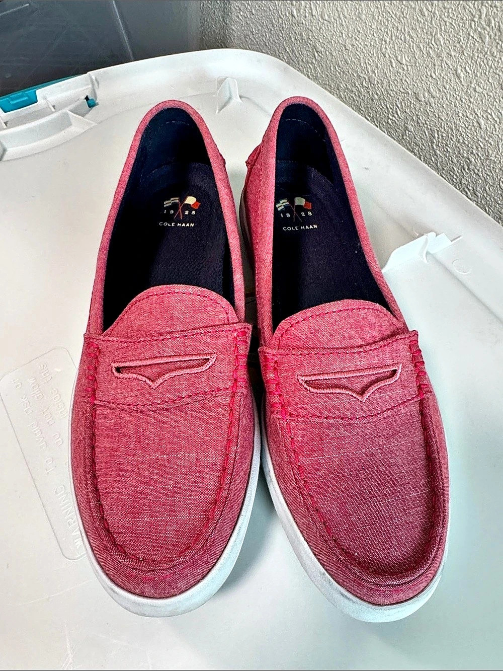 Cole Haan W13530 W Ella Red Moccasin Shoes US 7.5